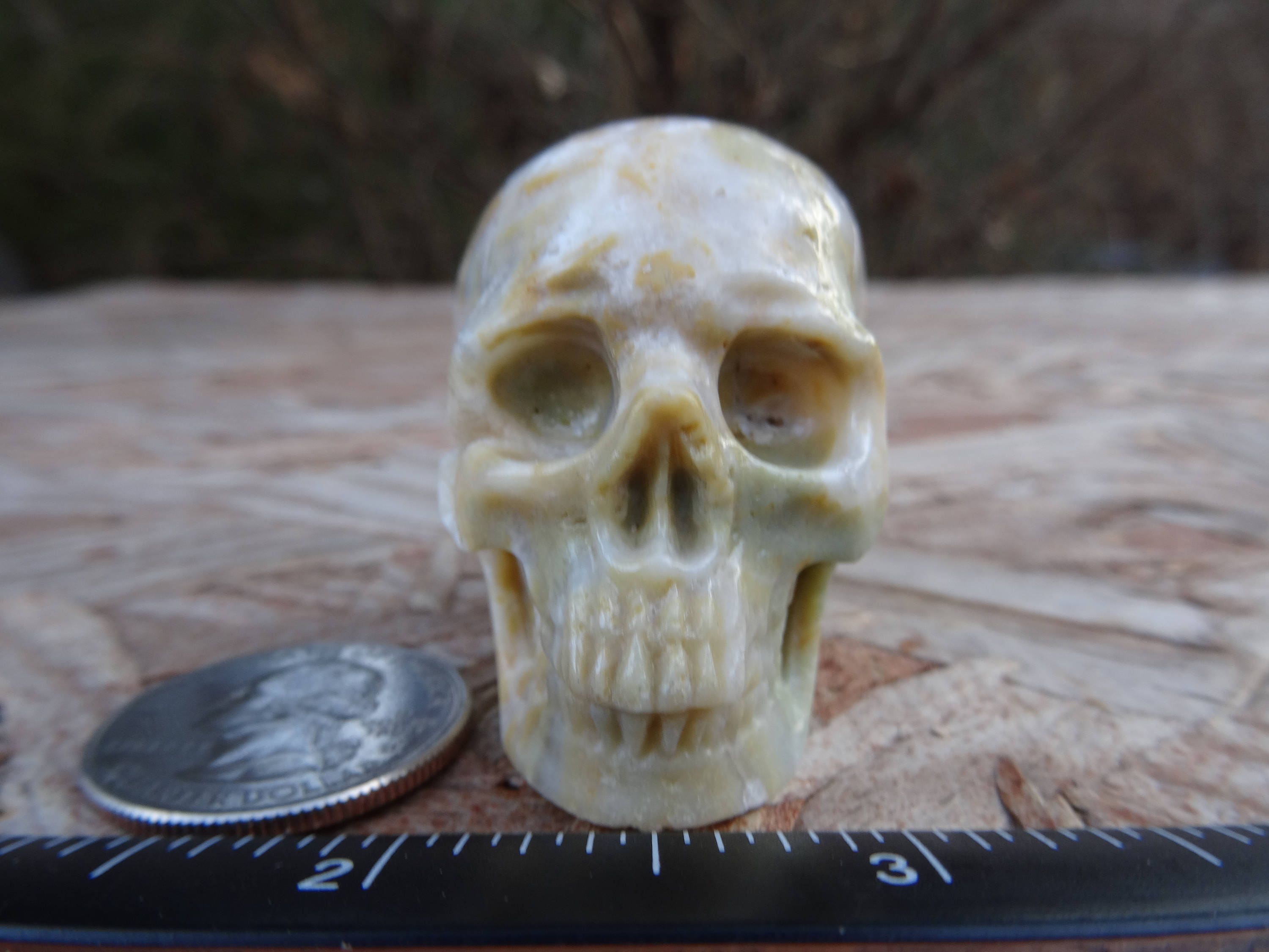 アマゾナイト　スカル 2.0インチ アマゾナイト ストーン クリスタル スカル 3.2オンス 90.0g