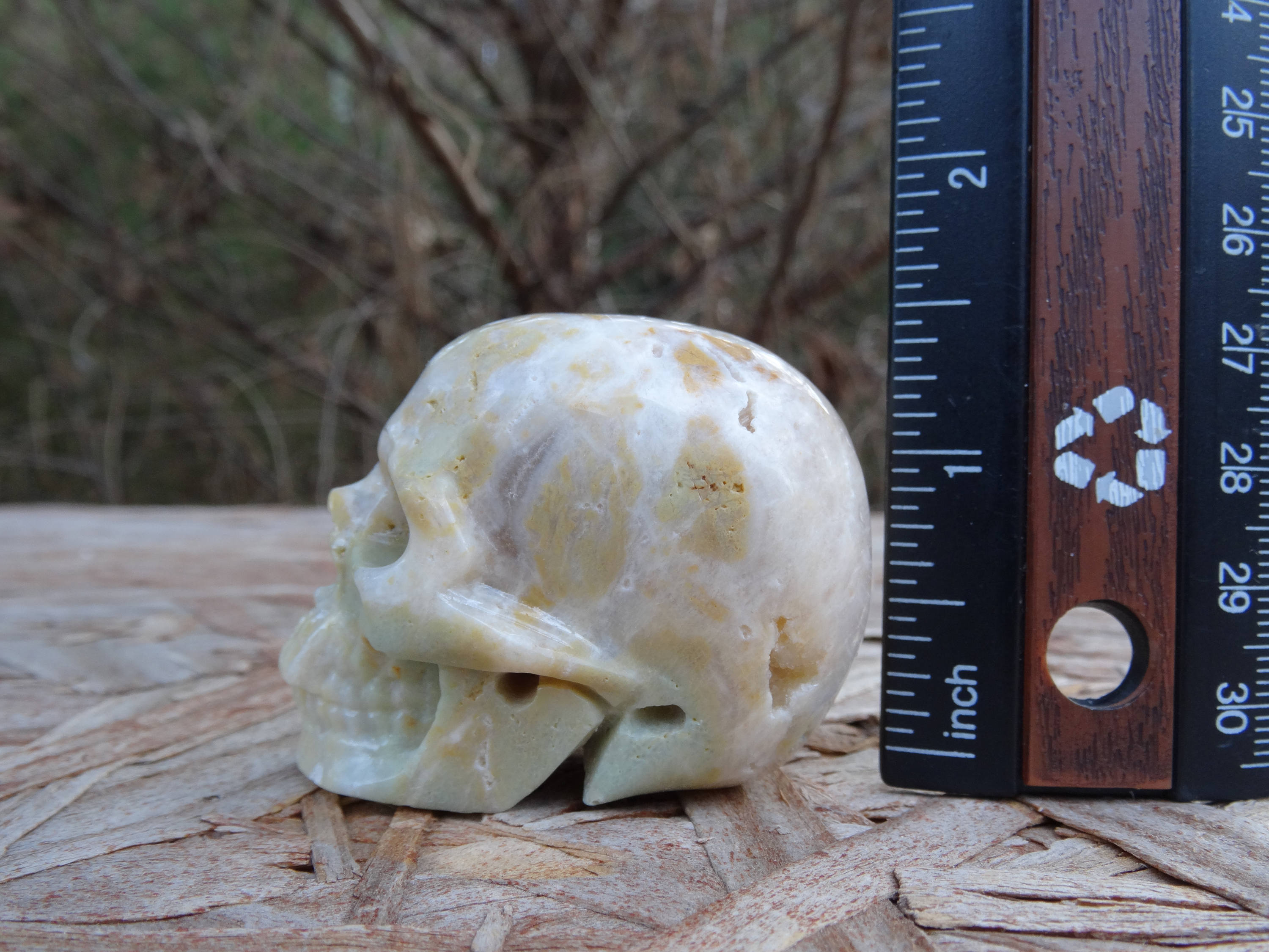 アマゾナイト　スカル 2.0インチ アマゾナイト ストーン クリスタル スカル 3.2オンス 90.0g