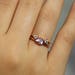 0.51 Carats Morganite and White Topaz Stackable Rings Set in .925 Sterling Silver With 18KT Rose Gold Plating