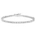 4.46 Carat Genuine White Topaz .925 Sterling Silver Bracelet