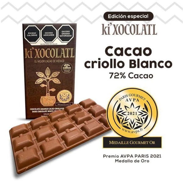 Bitter Dark Chocolate Criollo Cocoa Award Winning, Gluten Free, Heavy Metal Free, Organic, Cacao Trace,100% Pure Criollo Cacao, Sustainable