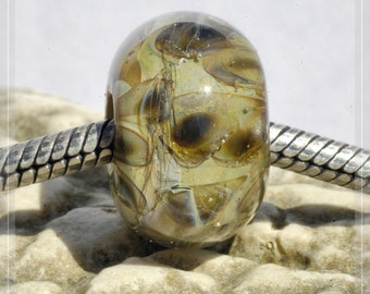 sandstorm, Collection Original Nemo Glass Bead SRA, 11 x 16 mm OOAK, Desert sand