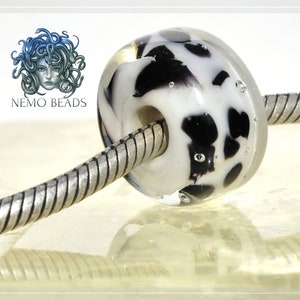 Original Nemo Glass Bead,OOAK, drum, barrel bead image 4