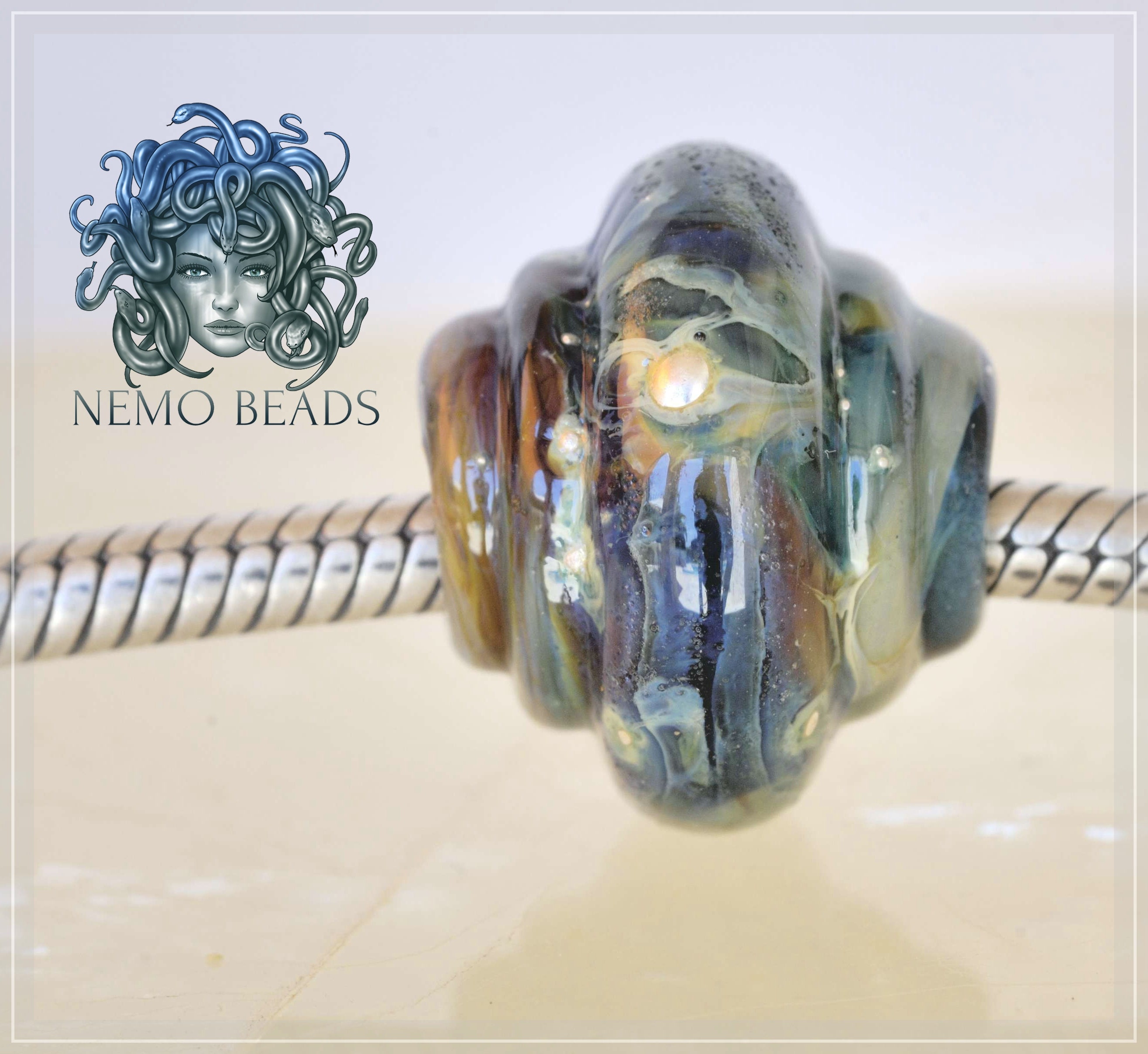 shaped Collection Original Nemo Glass Bead , SRA, 14 x 16.5 mm OOAK