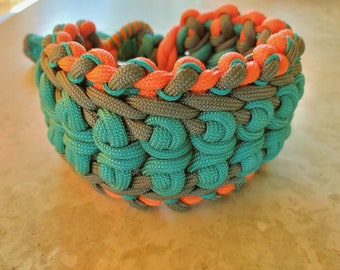 Gods of Egypt massive paracord bracelet, Closure to the first knot 23 - 24 cm