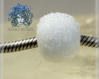 weisser zucker schnee ball bead Original Nemo Glass Bead , SRA, 12 x 14 mm OOAK