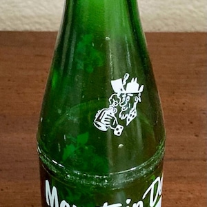 Vintage 1964 10oz. Mountain Dew Soda Pop Bottle - &quot;It&#39;ll Tickle Your Innards&quot; - Filled  by Zeke abd Daisy Dew  - Hillbilly Style