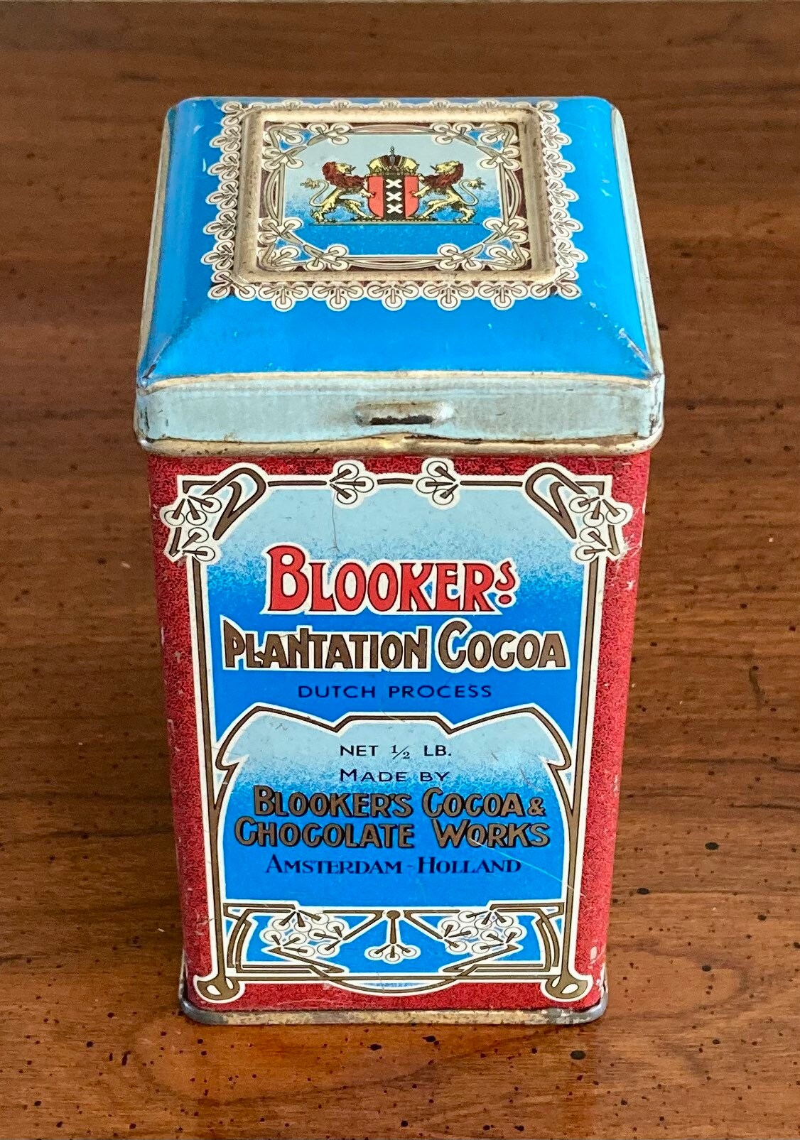 Vintage Blooker’s Plantation Cocoa Can/Tin - Dutch Process - 1860’s