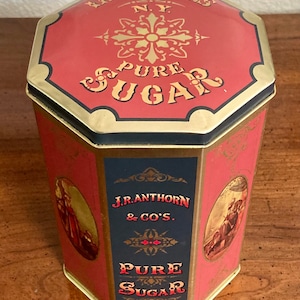 Vintage Unity Mills Pure Sugar Tin - Case Mfg. Co. Inc. - England - 1990's