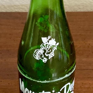 Vintage 1965 10oz. Mountain Dew Soda Pop Bottle - &quot;It&#39;ll Tickle Your Innards&quot; - Bottled by Carroll and Shirley - Hillbilly Style