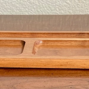 Vintage Walnut  and Brass Desktop Organizer - 1970’s