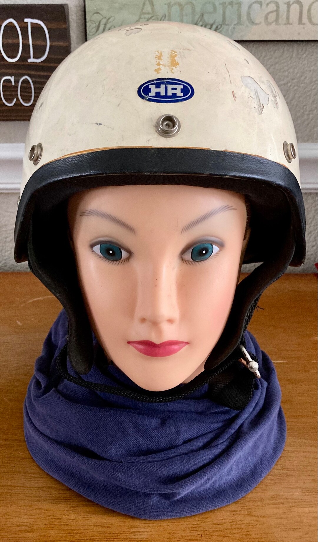 Vintage Hirotake Arai L 8 Half Helmet Motorcycle Helmet 1968 Snell vintage-hirotake-arai-l-8-half-helmet-motorcycle-helmet-1968-snell