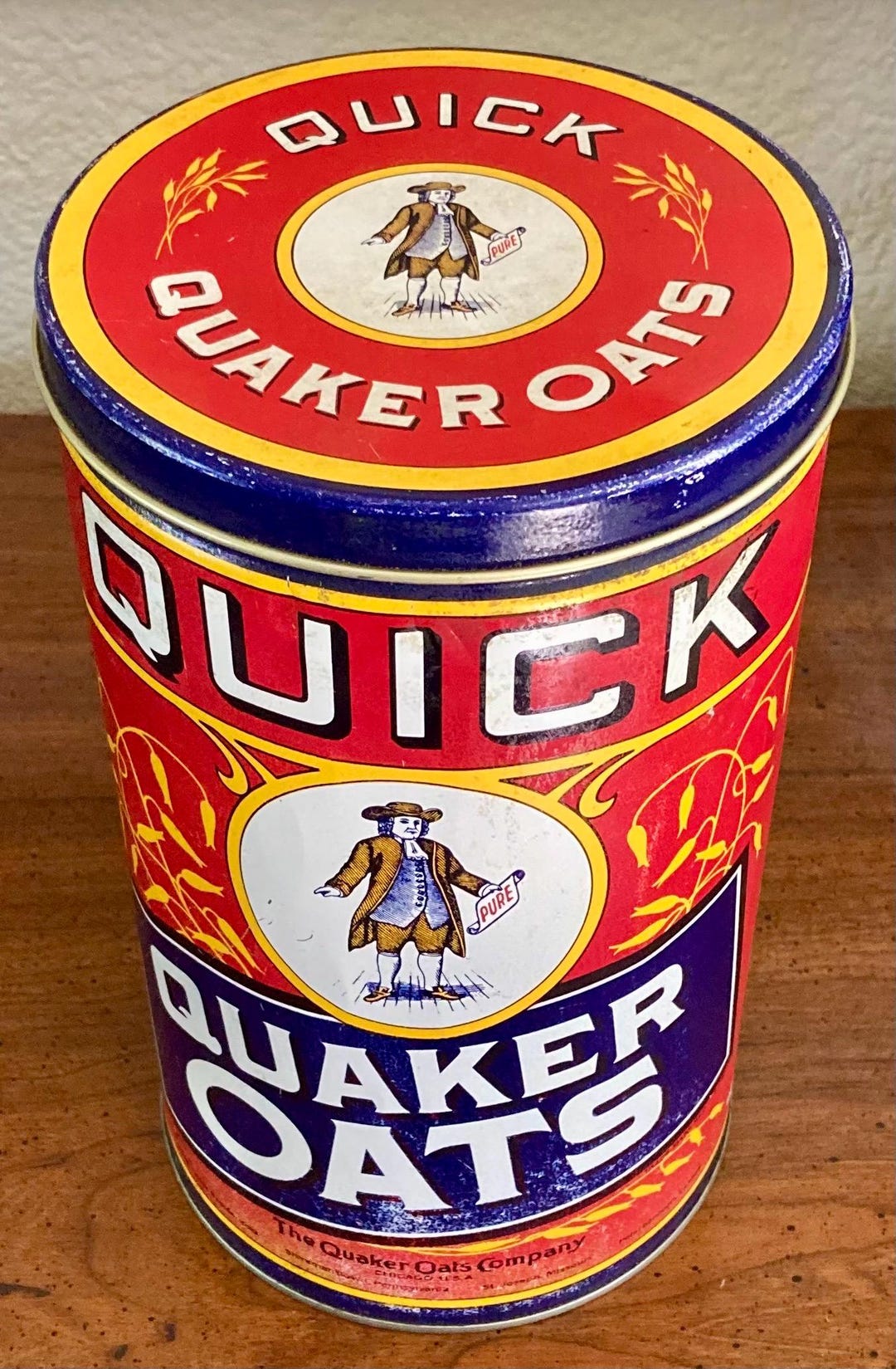 Vintage Quick Quaker Oats Tin/canister - 1991 - Retired - Etsy
