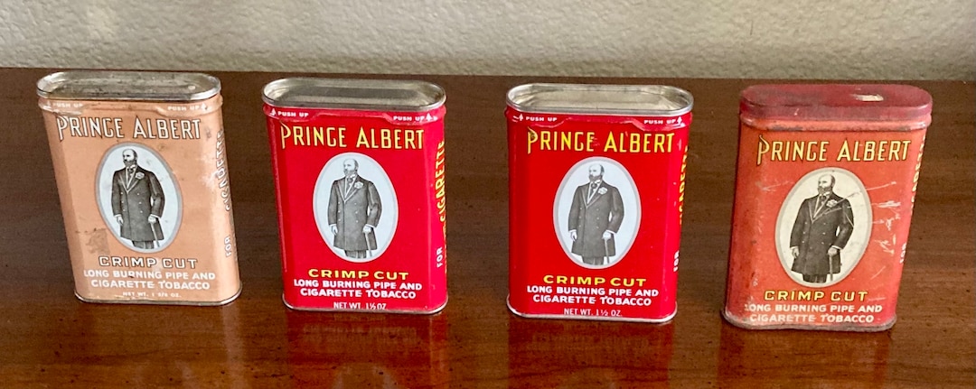 Vintage Prince Albert Smoking Tobacco Tins Red Metal Containers Lot of