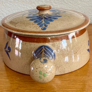 Vintage El Palomar Mexico Tonala Cooking Pot Mexican Terracotta Pot Large Ceramic Pot Mexican Pot with Flowers Ken Edwards image 3