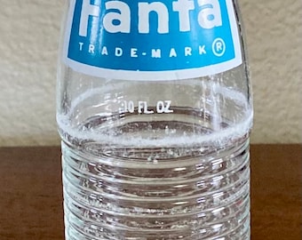 Vintage 1967 10 oz. Fanta Clear Glass Soda Pop Bottle