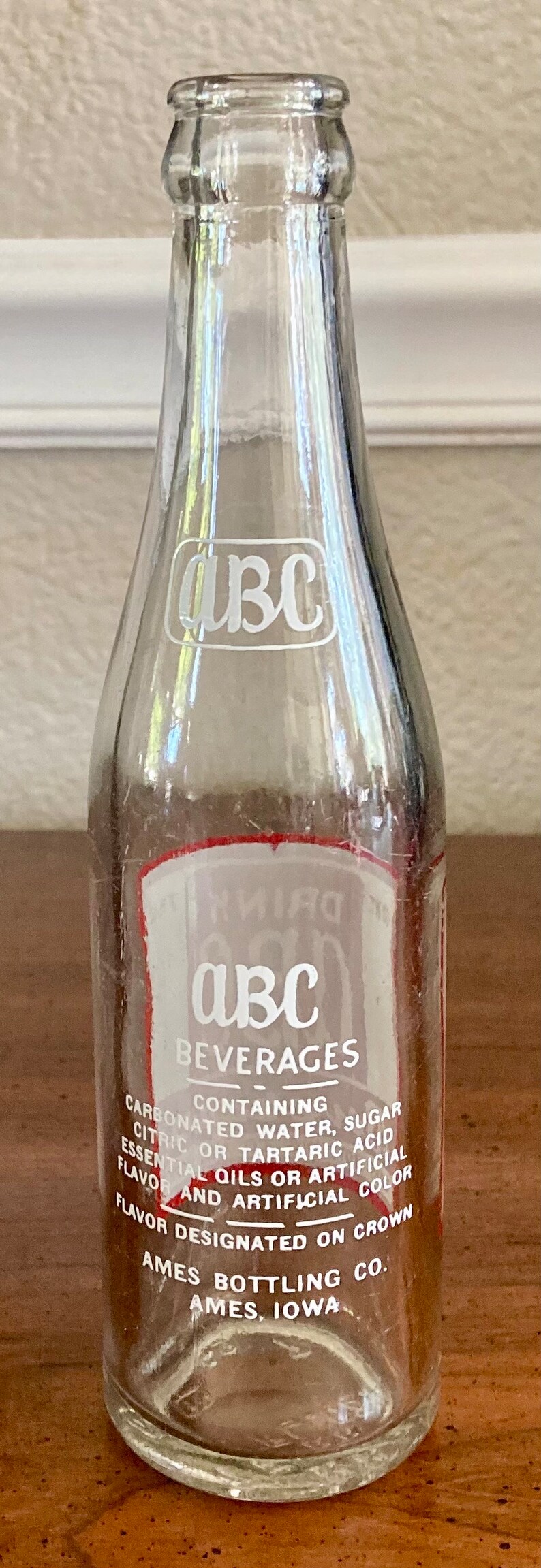 Vintage 1949 7oz. ABC Beverages Bottle - Drink ABC -retired - Etsy