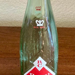 Vintage RC Royal Crown Cola Fluted Glass 16oz. Soda Pop Bottle 1966