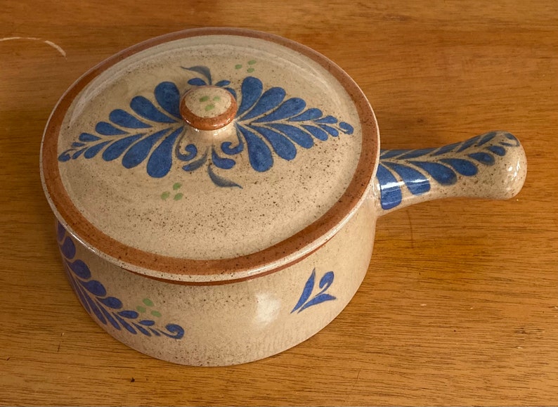 Vintage El Palomar Mexico Tonala Cooking Pot Mexican Terracotta Pot Large Ceramic Pot Mexican Pot with Flowers Ken Edwards image 1