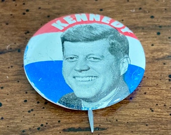 Vintage John F. Kennedy Presidential Campaign Lapel Button - 1960 - Democrat - Democratic