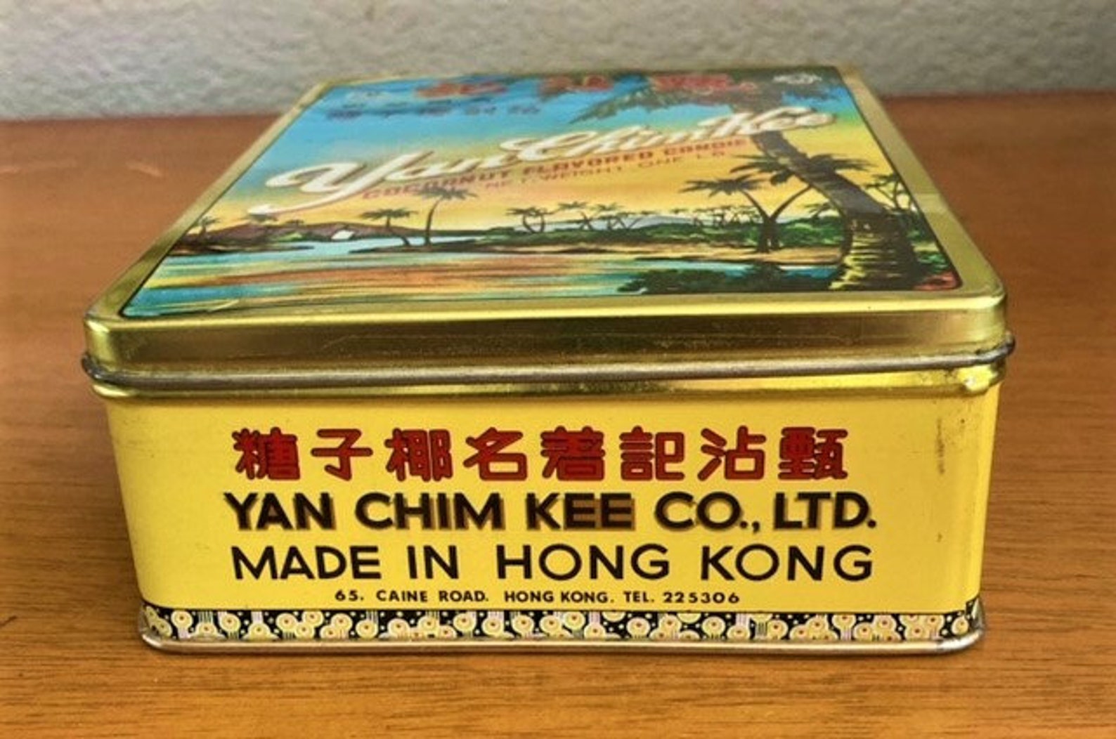 Vintage Yan Chim Kee Cocoanut Flavored Candies Tin Hong Kong | Etsy