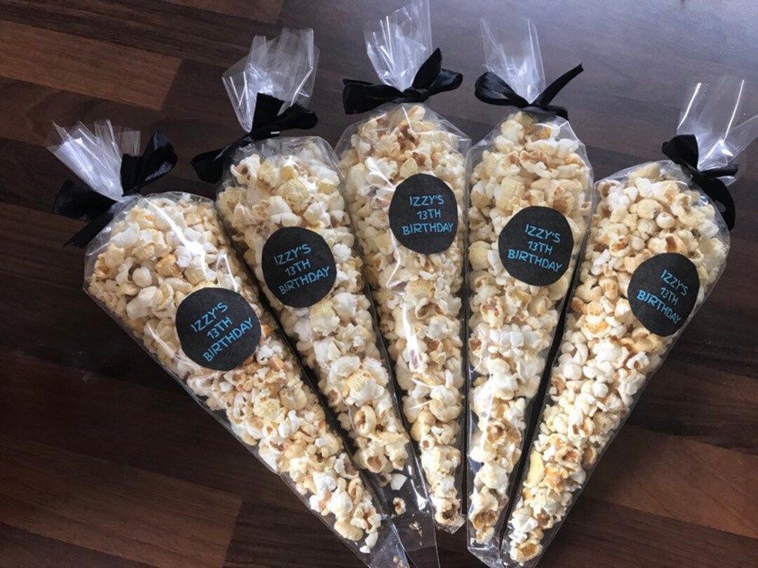 popcorn in cone shaped bags