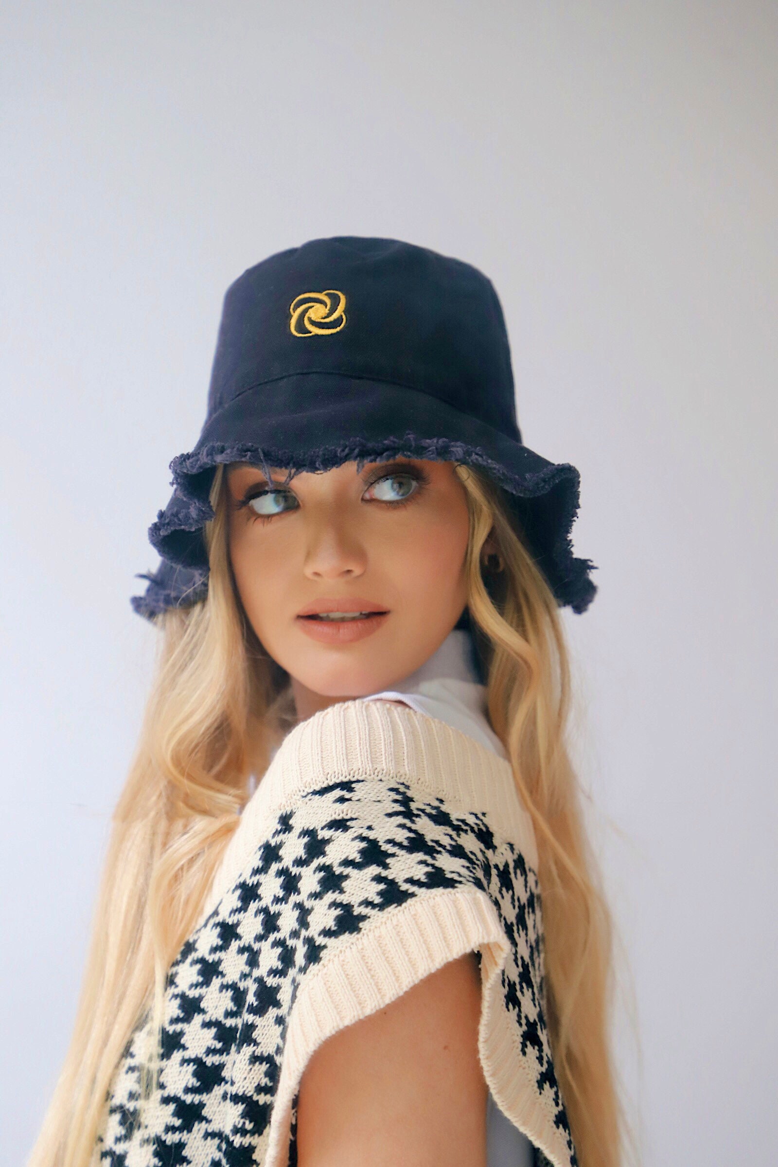 Distressed Cafuné Monogram Bucket Hat 