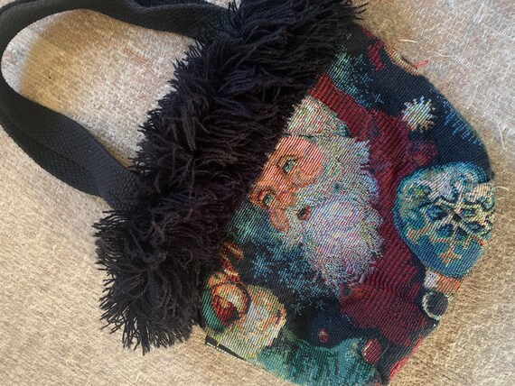 Vintage Santa Tapestry bag - image 3