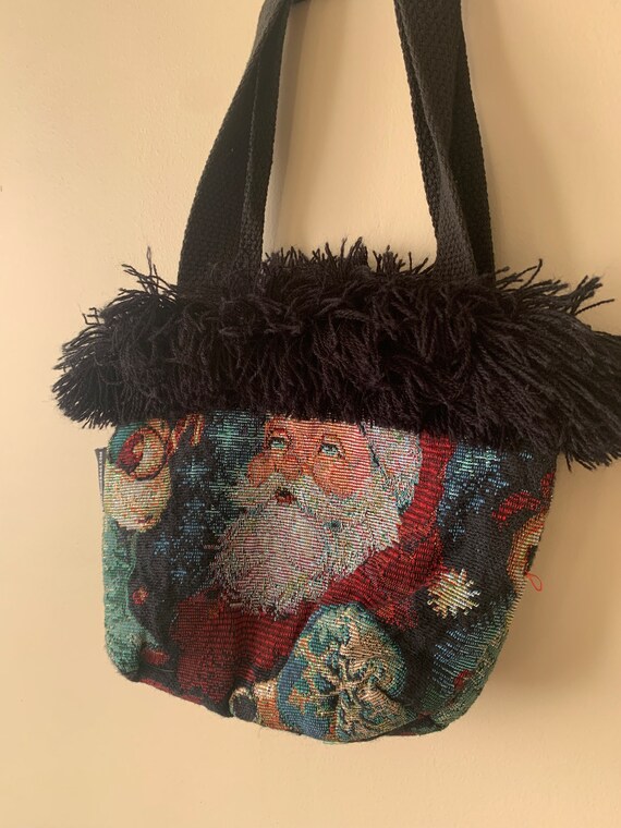 Vintage Santa Tapestry bag - image 2