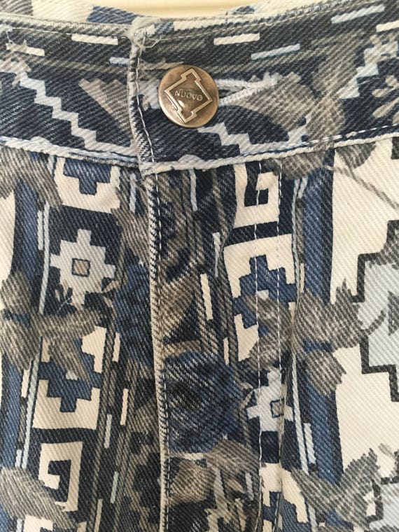 Vintage NUOVO tribal print pants / Jean Shorts / … - image 3