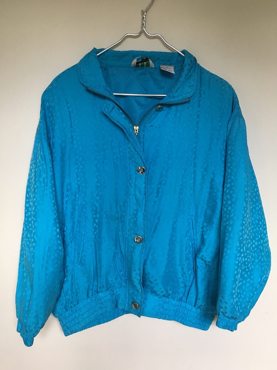 1980s evr silk bomber / 100% silk / bomber jacket