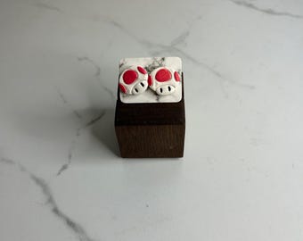 Polymer Clay Toadstool Studs