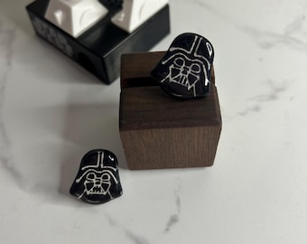 Darth Vader Hand Painted Polymer Clay Studs