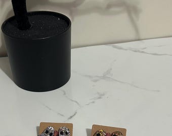 Sparkly Ghosts Studs