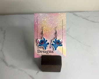 Disney Blue Space Alien Polymer Clay Earrings