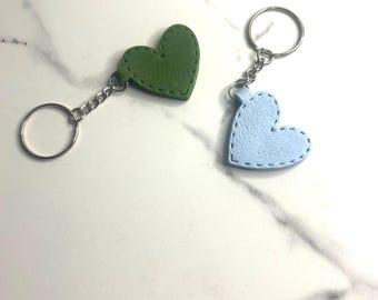 Polymer Clay Heart Keychain