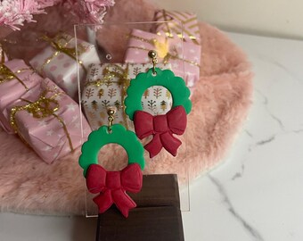 Christmas Wreath Earrings