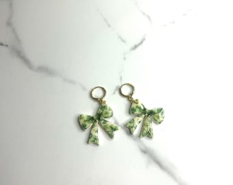 St. Patrick’s Clover Bow Earrings