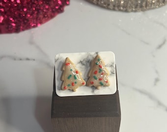 Christmas Tree Sugar Cookie Studs