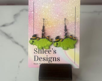 Halloween Dinosaur Polymer Clay Earrings
