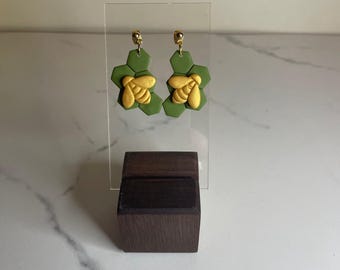 Bee Polymer Clay Earrings
