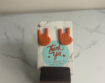 Hook ‘Em Polymer Clay Studs
