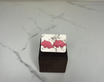 Triceratops Dinosaur Polymer Clay Studs