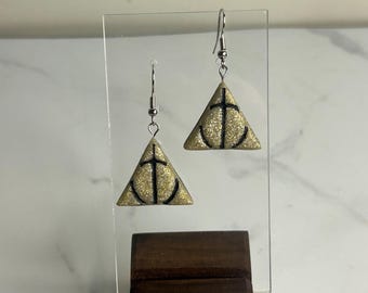 Deathly Hallows Polymer Clay Earrings