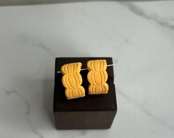 Pumpkin Polymer Clay Huggies