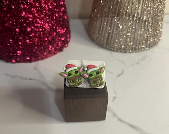 Santa Baby Yoda Studs