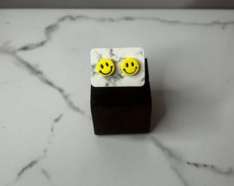 Smiley Face Polymer Clay Stud Earrings