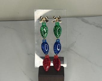 Christmas Lightbulb Earrings