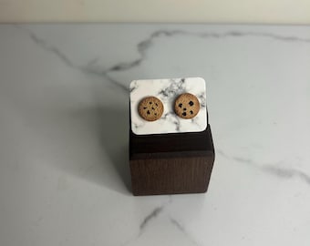 Chocolate Chip Cookie Polymer Clay Studs