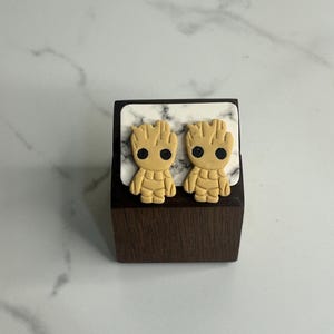 Groot Studs, Handmade Polymer Clay Earrings